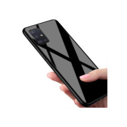 BLACK CASE GLASS CASE telefonsag VIVO Y16 4G SORT